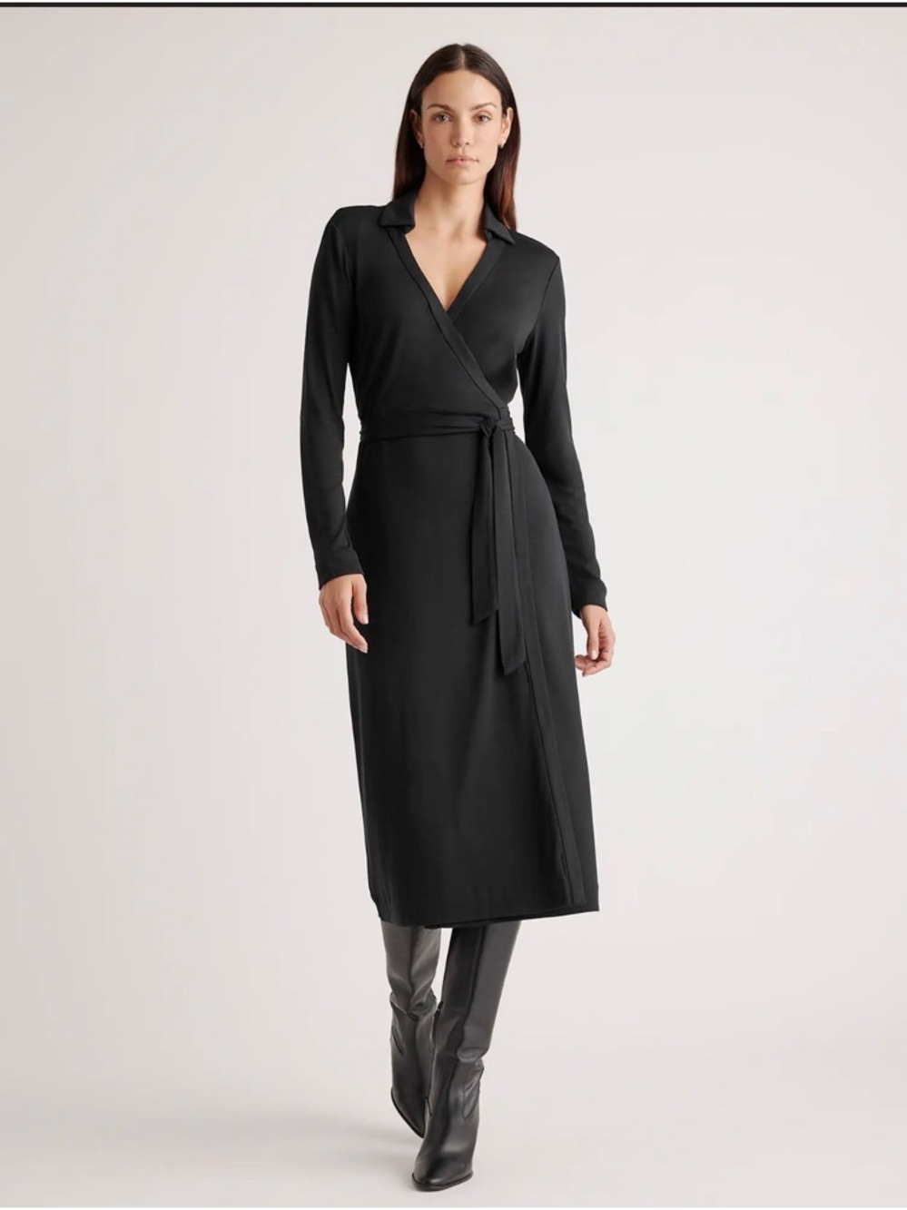 🎈 SOLD 🎈 Quince NWOT Silk Long Sleeve Wrap Dress